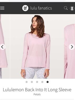 lululemon athletica Soft Petals Pink Long Sleeve Top